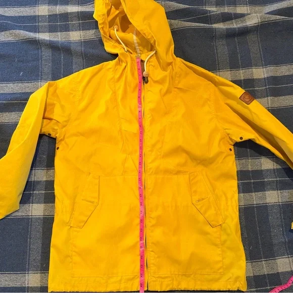 Penfield Yellow Hooded Raincoat Large Waxed - Picture 5 of 5